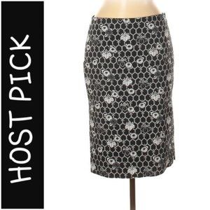 KORS Michael Kors Polka Dot & Floral Print Skirt